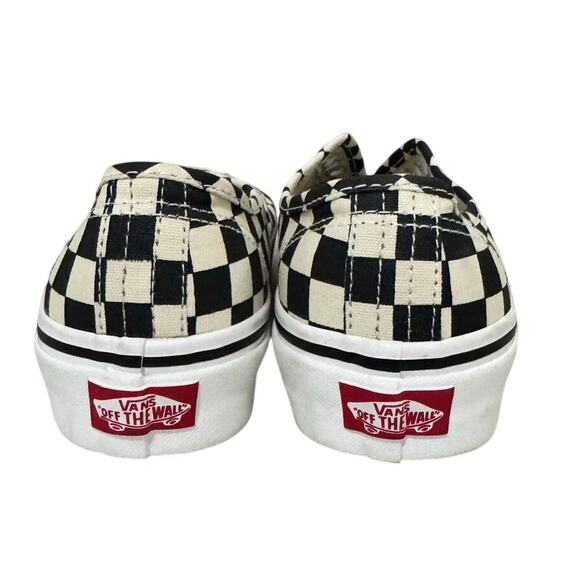 Vans Classic‎ Slip-On Checkerboard Shoes Black Cream Women’s 7 Sneakers - Picture 6 of 8